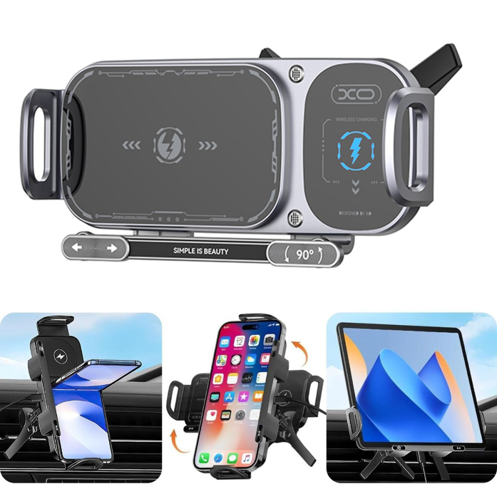 XO WX042 15W Беспроводное зарядное устройство, черный [3]