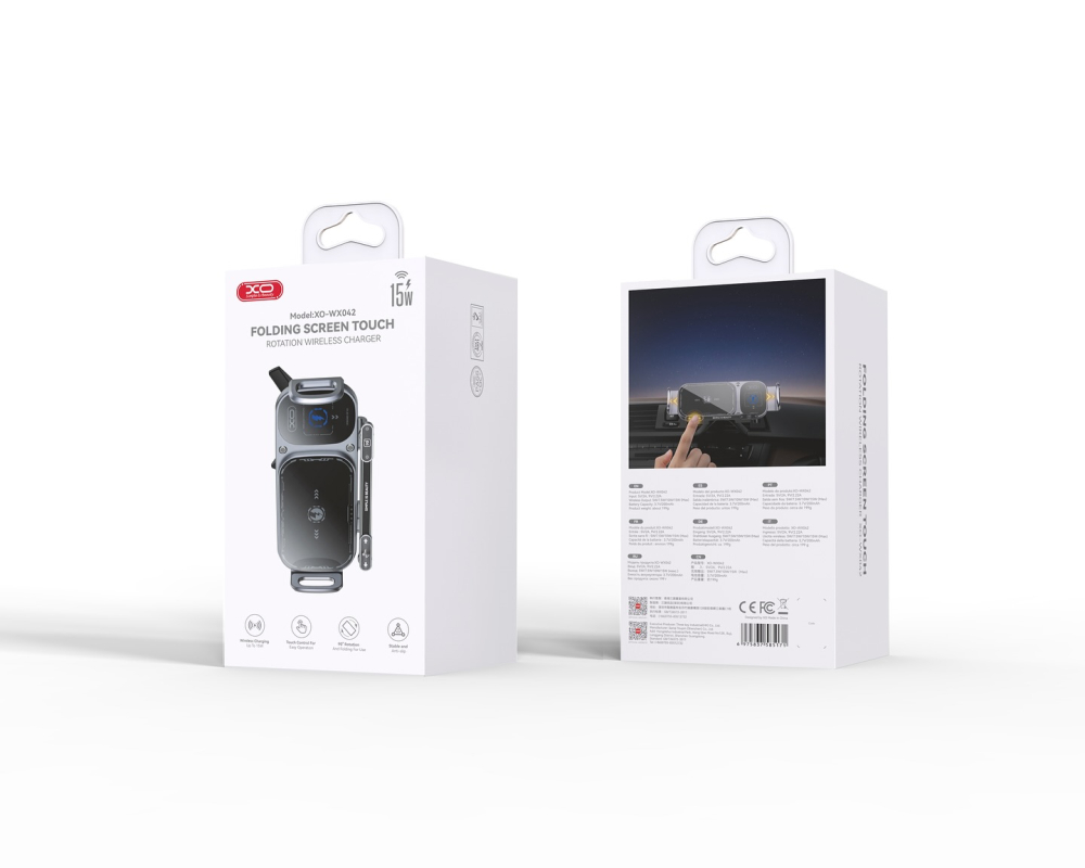XO WX042 15W Беспроводное зарядное устройство, черный [5]