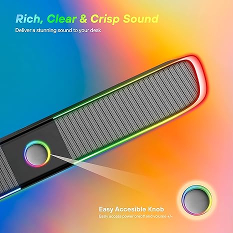Xtrike Me Speaker SK-600 wired 2.0 Stereo RGB Touch control 3 Watt x 2 [6]