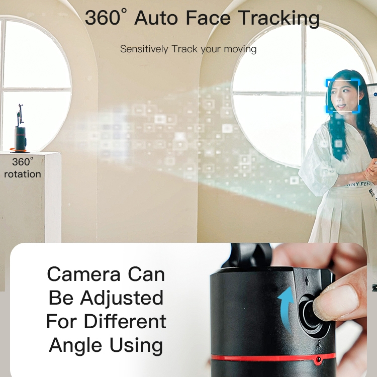 Yesido Auto Face Tracking Tripod 360 Removable Design With Remote Controller Selfie Stick Holder (SF16), Black [4]