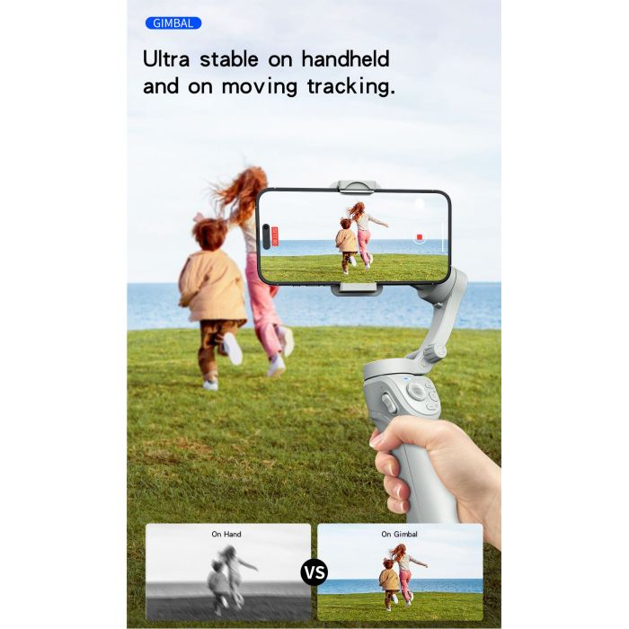 Yesido Phone Gimbal Stabilizer 360 Ai Auto Face Tracking (SF18), White [3]