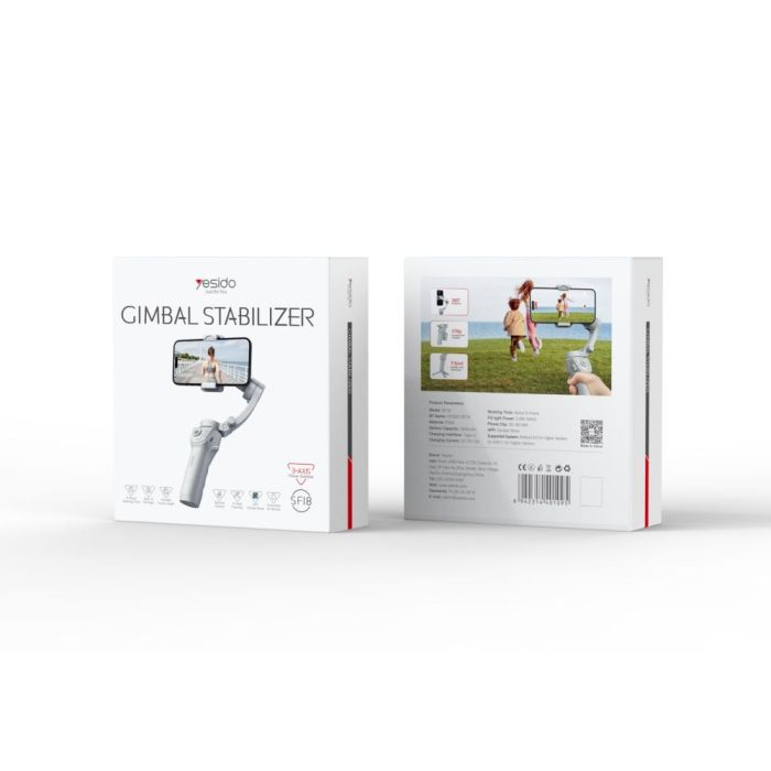 Yesido Phone Gimbal Stabilizer 360 Ai Auto Face Tracking (SF18), White [5]