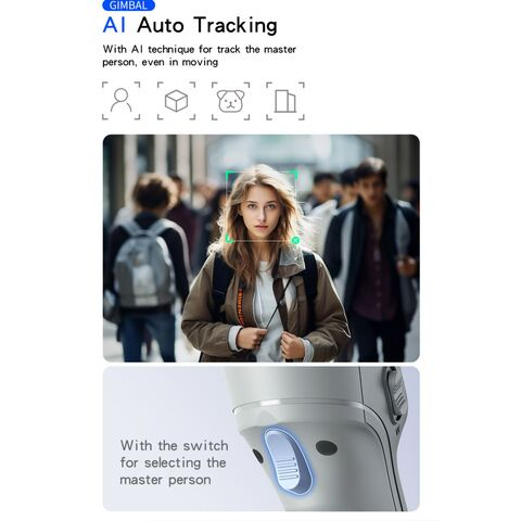 Yesido Phone Gimbal Stabilizer 360 Ai Auto Face Tracking (SF18), White [6]