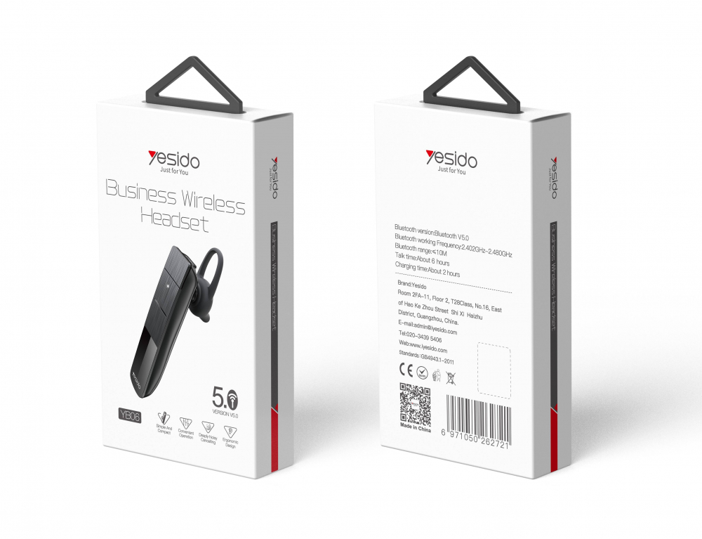Yesido Wireless Headset YB06, Black [2]