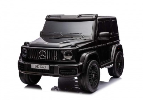 Jucării - Mașină electrică vopsită Mercedes Benz G63 – 24V (2x7Ah), 4x200W, Scaune din piele, MP3, Roți EVA, Telecomandă, 80 kg