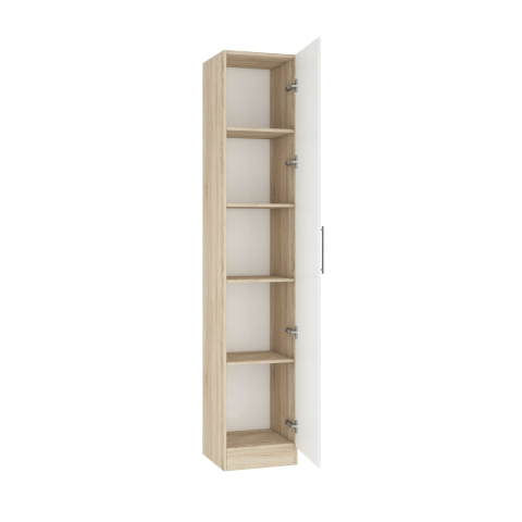 Dulap cu polițe Practik (40x40x210H cm) sonoma white – Eleganță modernă și organizare perfectă pentru casa ta! [1]