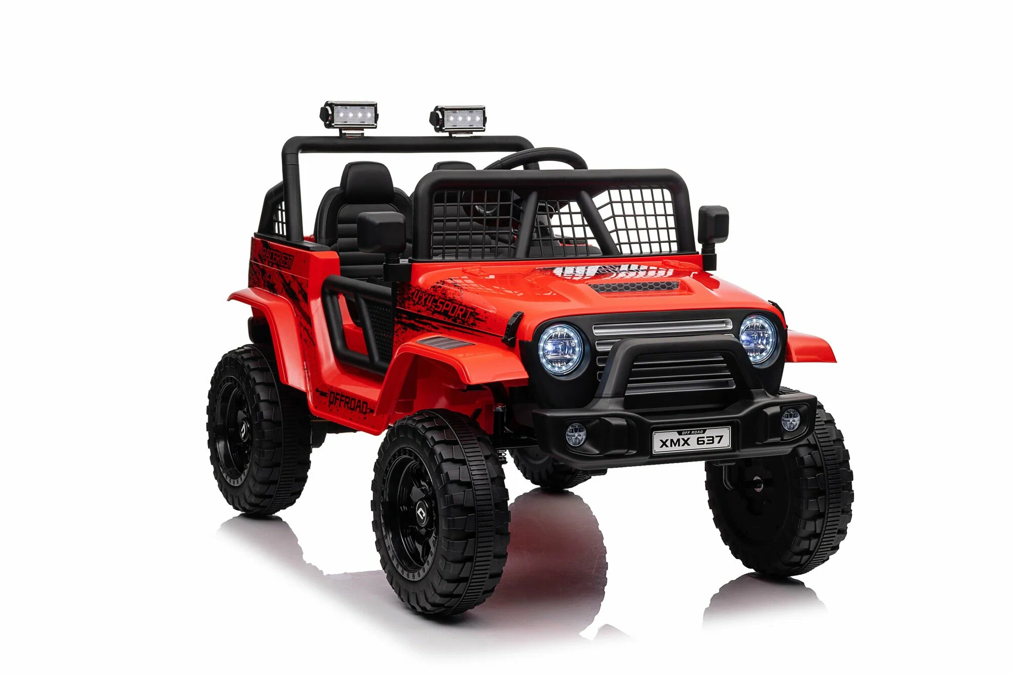 Детский электромобиль Jeep Rubicon MX637/2, Красный – стиль и мощь для юных водителей [2]