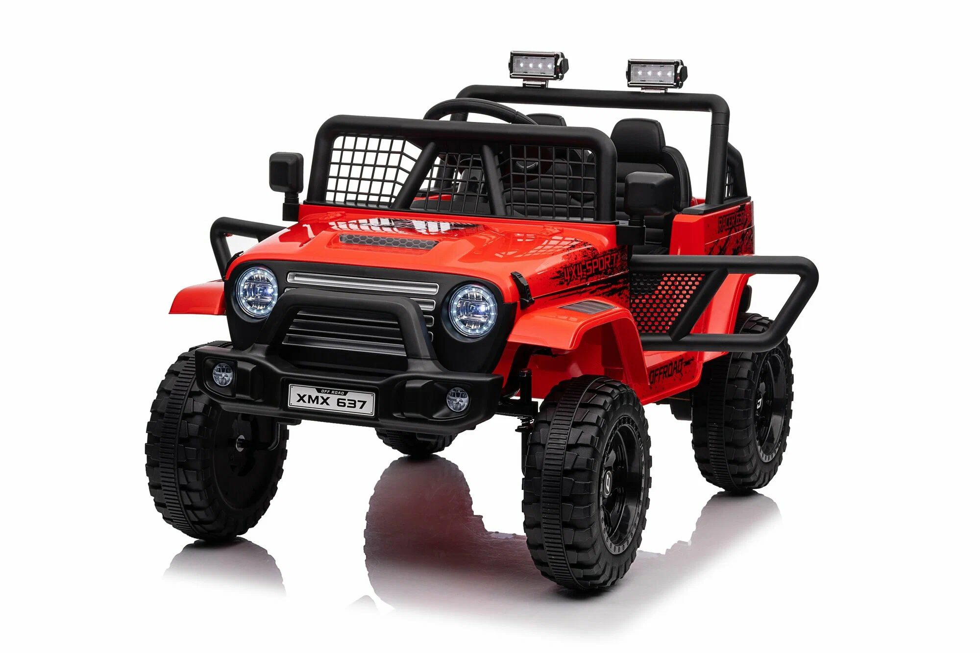Детский электромобиль Jeep Rubicon MX637/2, Красный – стиль и мощь для юных водителей [16]
