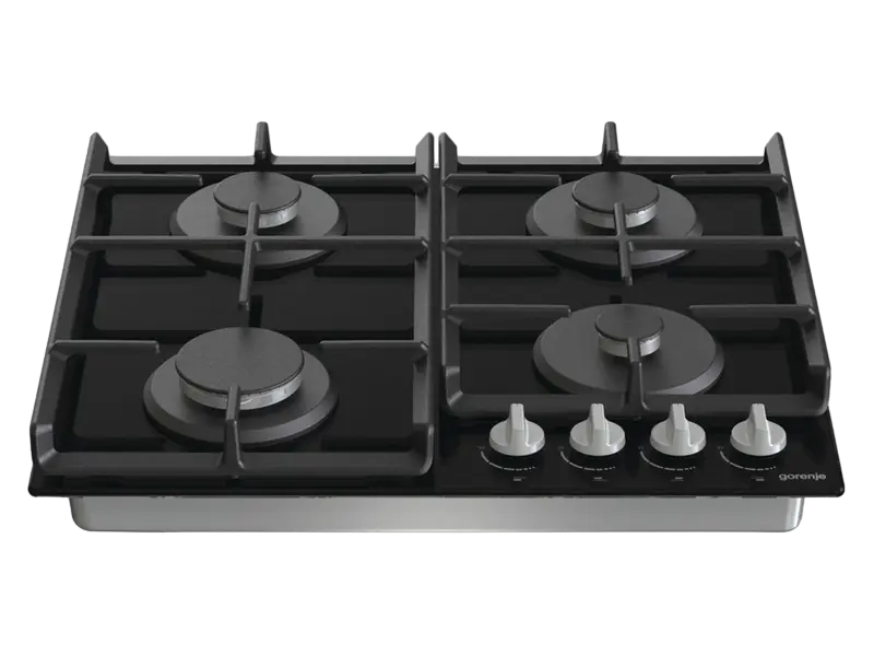 Plită pe Gaz Incorporabilă Gorenje GT 641 EXB, Inox Negru cu Grătare din Fontă [2]