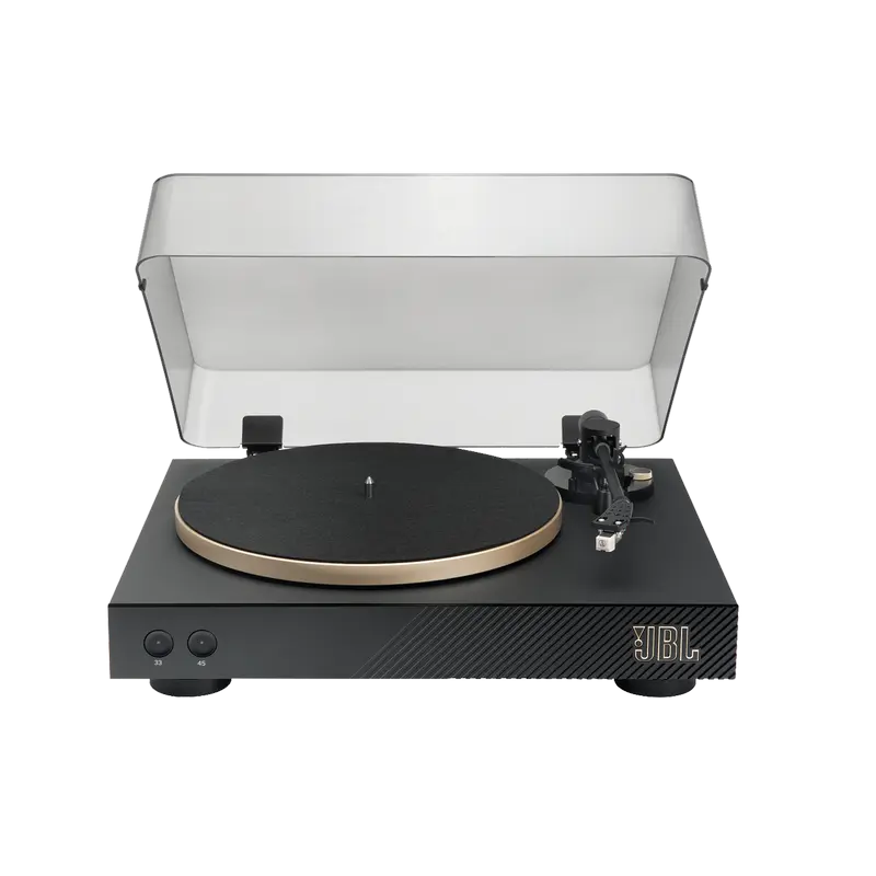 Boxe multifunctionale - Placă turnantă de vinil JBL SPINNER BT, Negru | Auriu