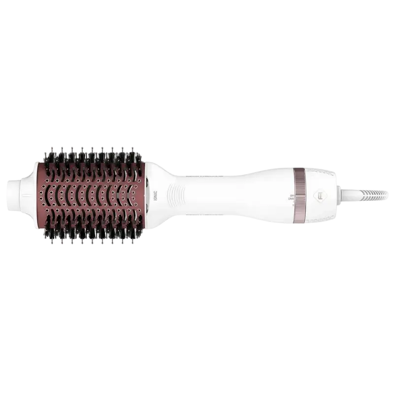 Uscător de păr-perie Rowenta Volumizer Oval Brush CF6135F0, 800 W, Alb | Roz [1]