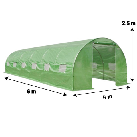 Seră de grădină Demetra 6×4×2.5 m (24 m²) – Model ULTRA-PROFESIONAL cu folie armată 240 g/m² + CADOU COMPLET [2]