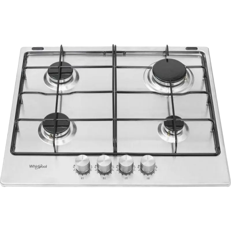 Plită pe Gaz Incorporabilă Whirlpool TKRL 650 IX, Inox cu Grătare din Fontă [4]