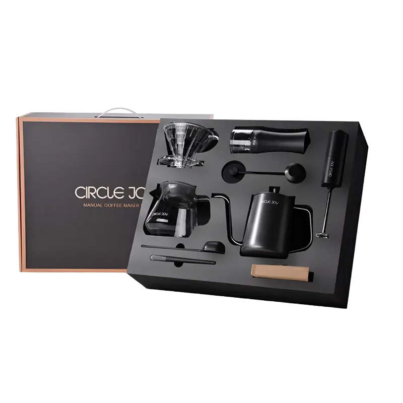 Totul pentru bucatarie - Set pentru prepararea cafelei Circle Joy CJ-CFS01, Negru