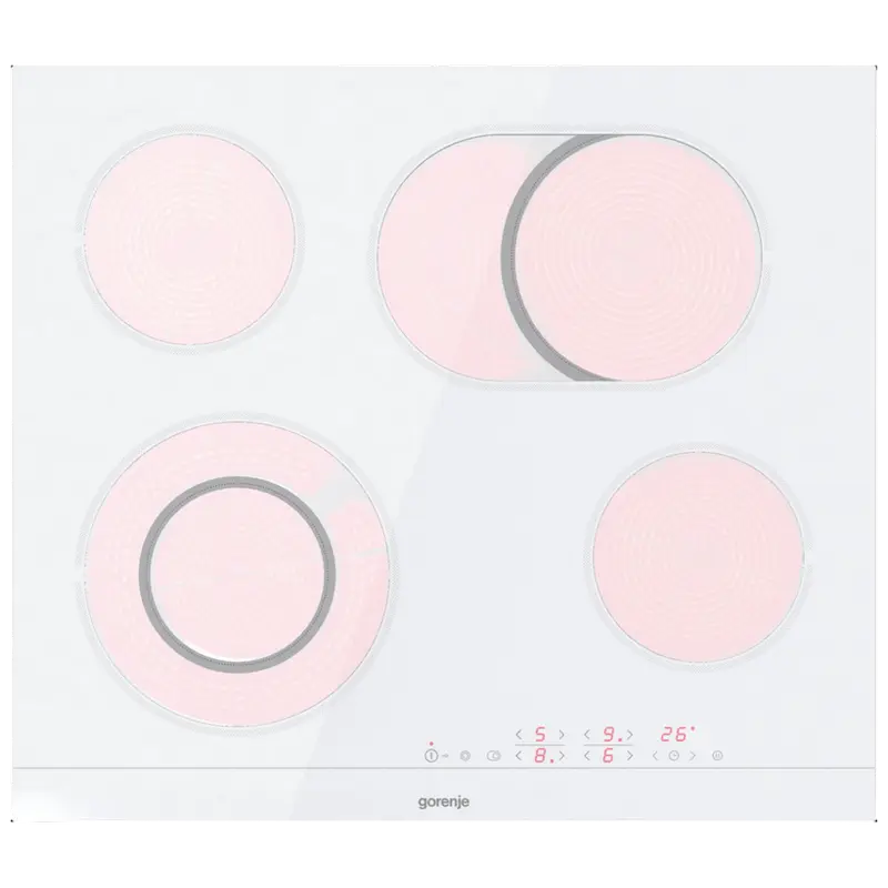 Plită Electrică Incorporabilă Gorenje ECT643WCSC, Vitroceramică Albă cu Control Touch [2]