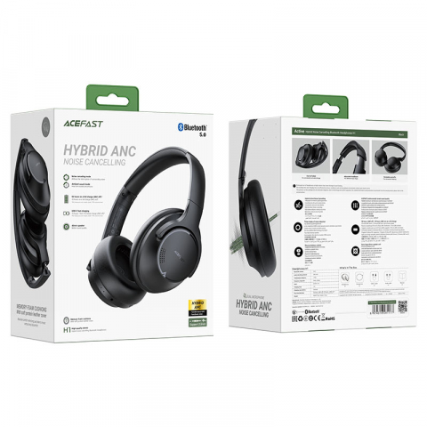 Căști Bluetooth H1 cu Anulare Activă Hibridă a Zgomotului – Tehnologie de Top și Sunet Imersiv [7]