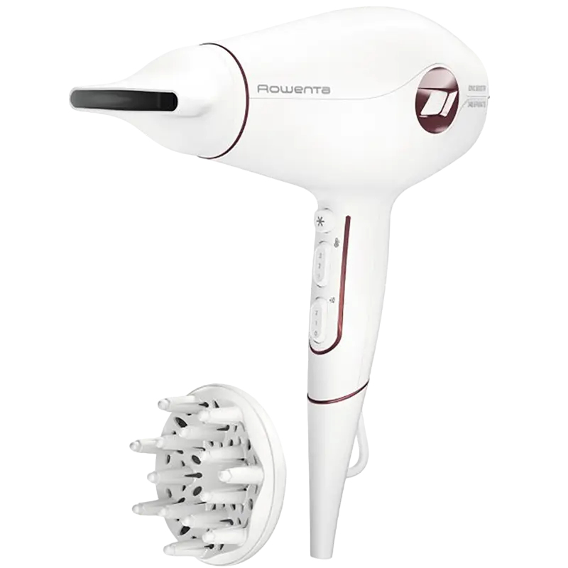 Electrocasnice - Uscător de păr Rowenta Volumizer CV6135F0, 1780 W, Alb
