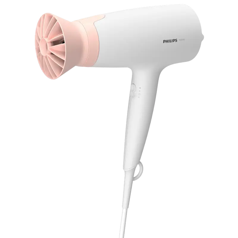 Electrocasnice - Uscător de păr Philips BHD300/00, 1600W, Alb | Roz