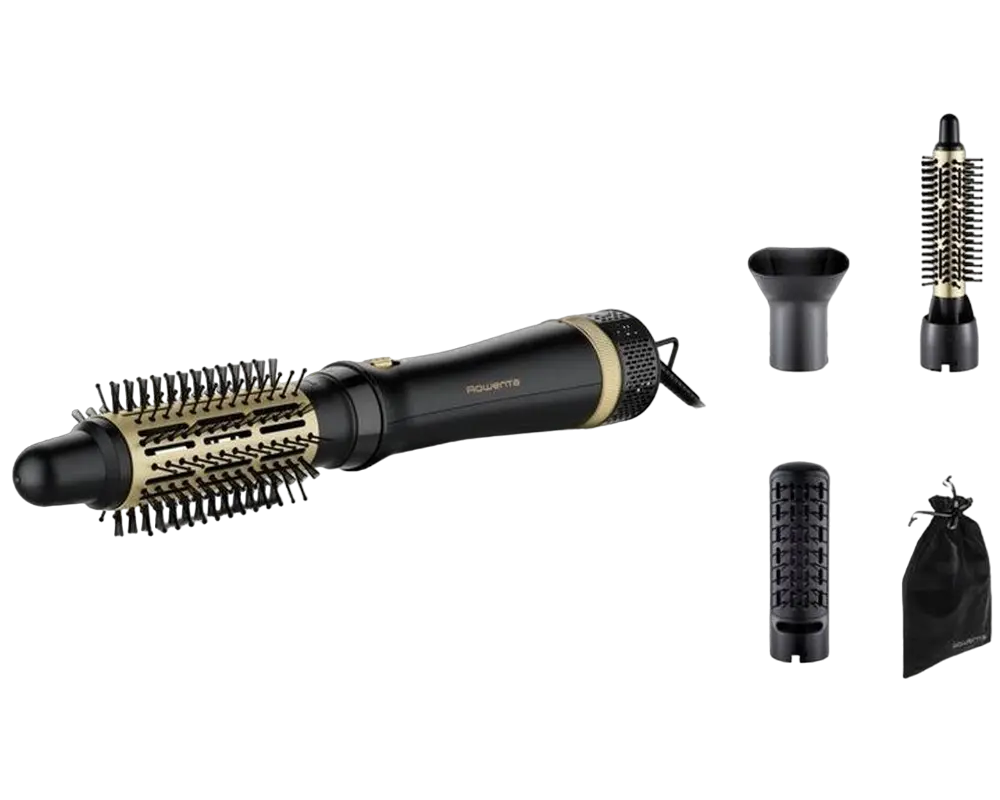 Uscător de păr-perie Rowenta CF6330F0, 800W, Negru/Auriu [2]