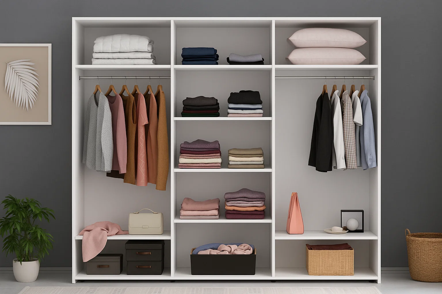 Шкаф-купе Nex Home Зеркало + Карбон 220×60×240 см – Дизайнерская гардеробная с огромными зеркалами [1]