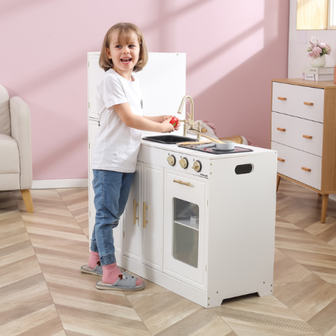 Bucătărie modernă pentru copii cu lumină și sunet PolarB & VIGA – albă [6]