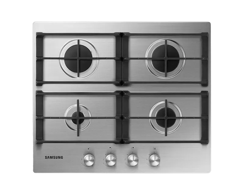 Бытовая техника - Встраиваемая Газовая Варочная Панель Samsung NA64H3010AS/WT, Инокс с Чугунными Решетками