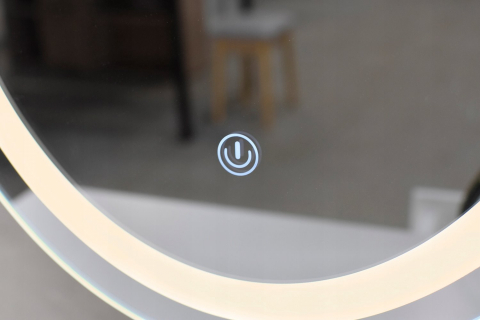 Туалетный столик JUMI с овальным зеркалом и LED-подсветкой, с табуретом – элегантность и удобство для вашей спальни [7]