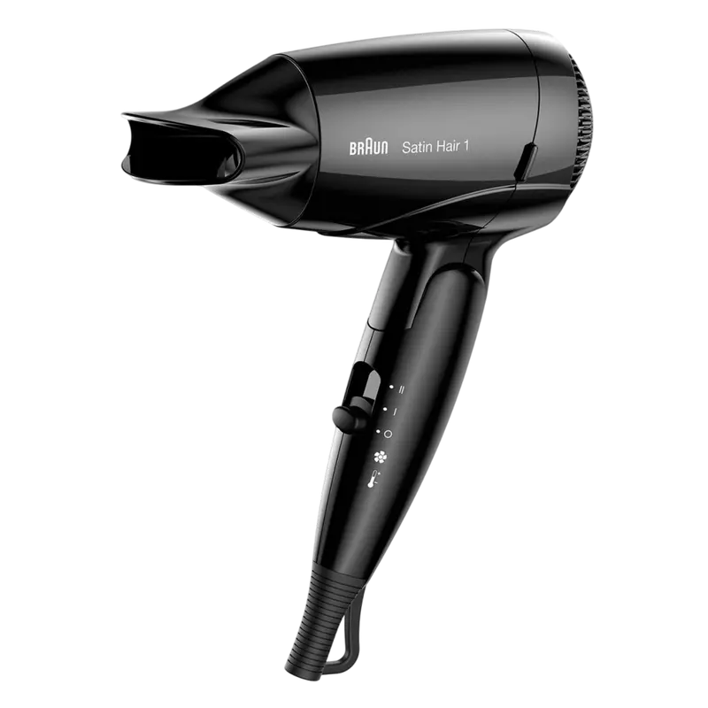 Electrocasnice - Uscător de păr Braun Style & Go HD130, 1200W, Negru