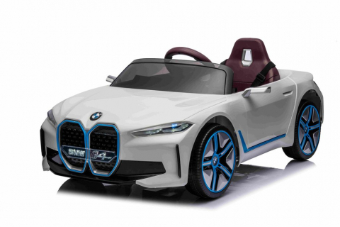 Игрушки - Детский электромобиль BMW i4 – 4 мотора, 12V/7Ah, кожаное сиденье, EVA колёса, пульт, 115x67x45 см