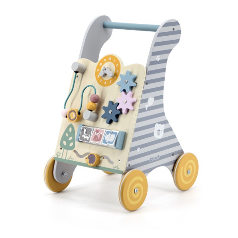 Produse pentru bebelusi - Premergător din lemn cu panou educativ – PolarB by Viga Toys