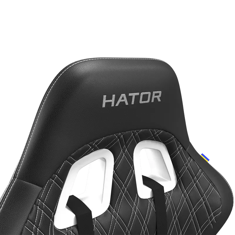 Игровое кресло HATOR Sport Light 2, PU Кожа, Черный | Белый [4]
