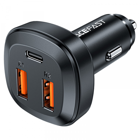 Электроника - Металлическое автомобильное зарядное устройство B9 66W (2x USB-A + USB-C) – Мощная зарядка для всех устройств одновременно
