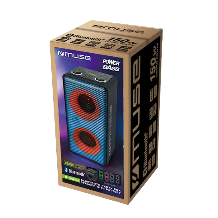 Портативная акустическая система MUSE M1808 DJ, Черный [3]