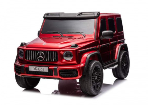 Vehicule cu acumulatori - Аккумуляторная машинка Mercedes Benz G63 красная (окрашенная) – 24V (2x7Ah), 4 мотора по 200W, кожаные сиденья, MP3, EVA колёса, пульт, до 80 кг