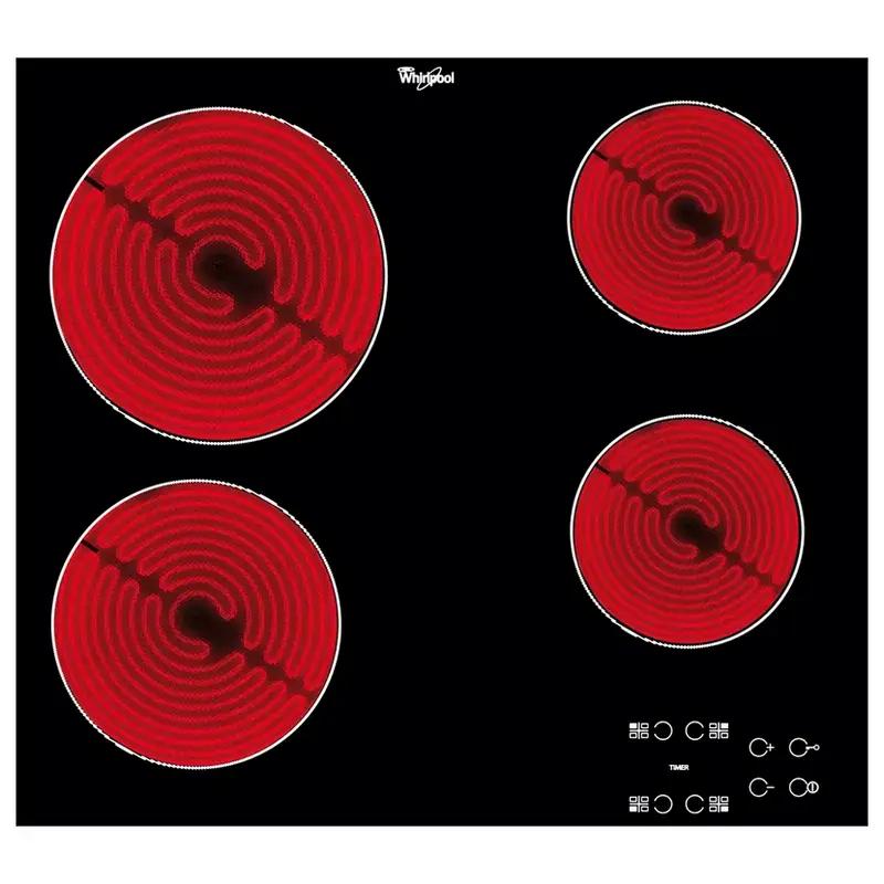 Встраиваемая Электрическая Варочная Панель Whirlpool AKT 8090 NE, Черная Стеклокерамика с Сенсорным Управлением [2]