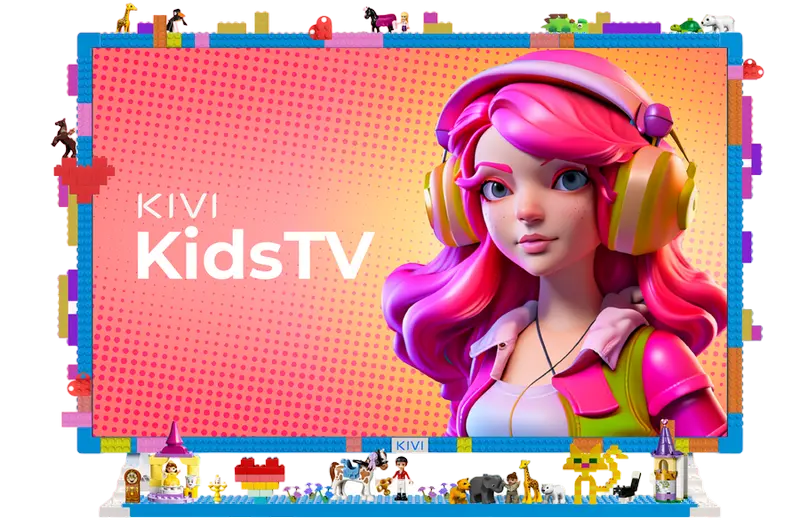 LED SMART TV KIVI KidsTV 32" FHD Android TV Голубой [3]