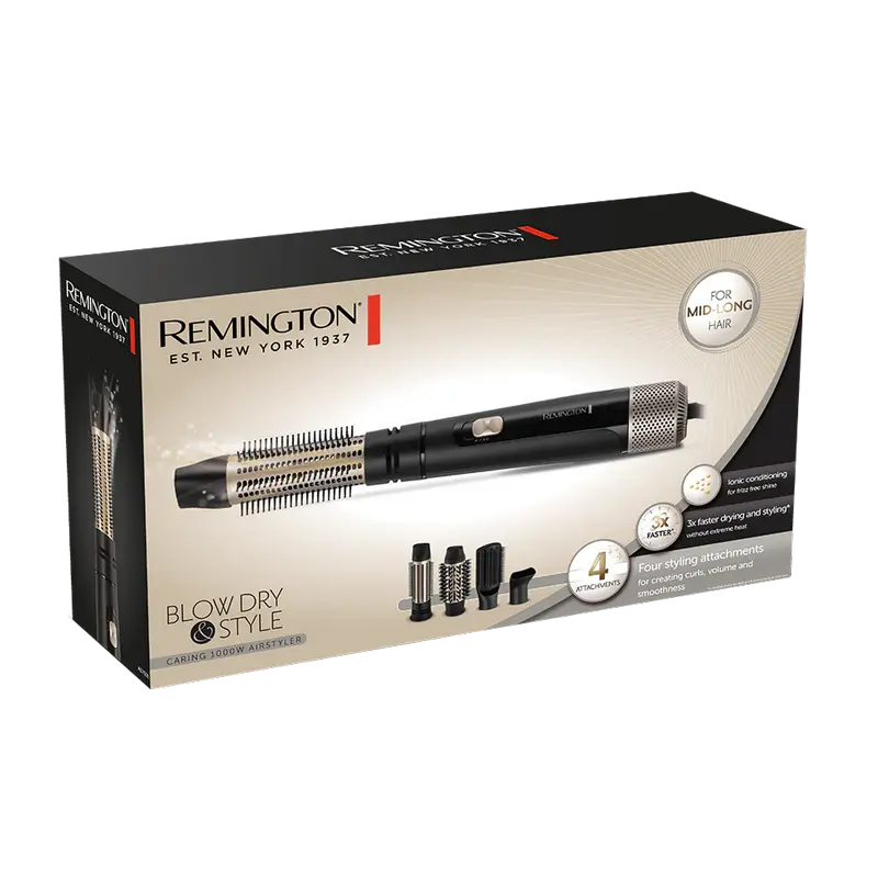 Плойка-фен для волос Remington AS7500, 1000 W, Черный [5]