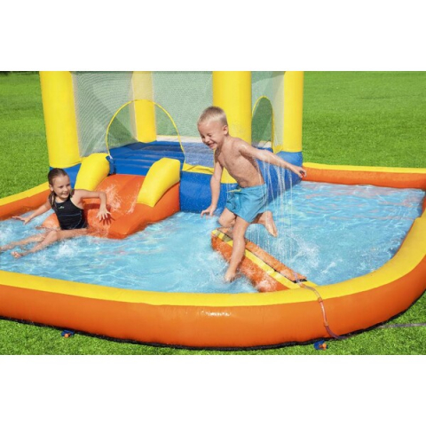 Centru de joacă gonflabil Bestway Beach Bounce 53381 – Trambulină cu piscină, tobogan și pulverizator de apă – 365x340x152 cm [3]