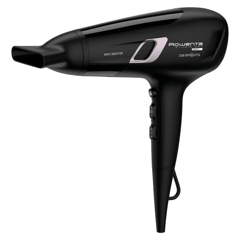Electrocasnice - Uscător de păr Rowenta Studio Dry Glow CV5820F0, 2300 W, Negru
