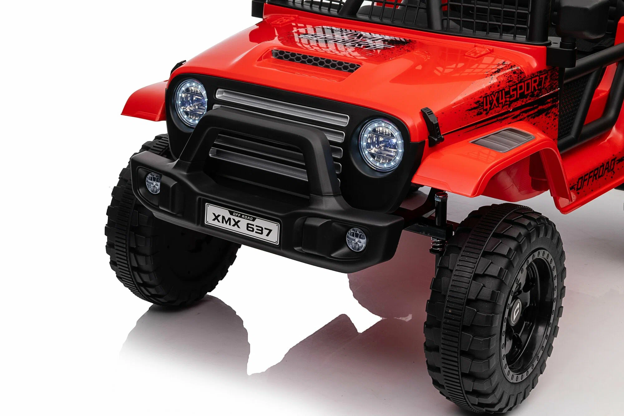 Детский электромобиль Jeep Rubicon MX637/2, Красный – стиль и мощь для юных водителей [10]