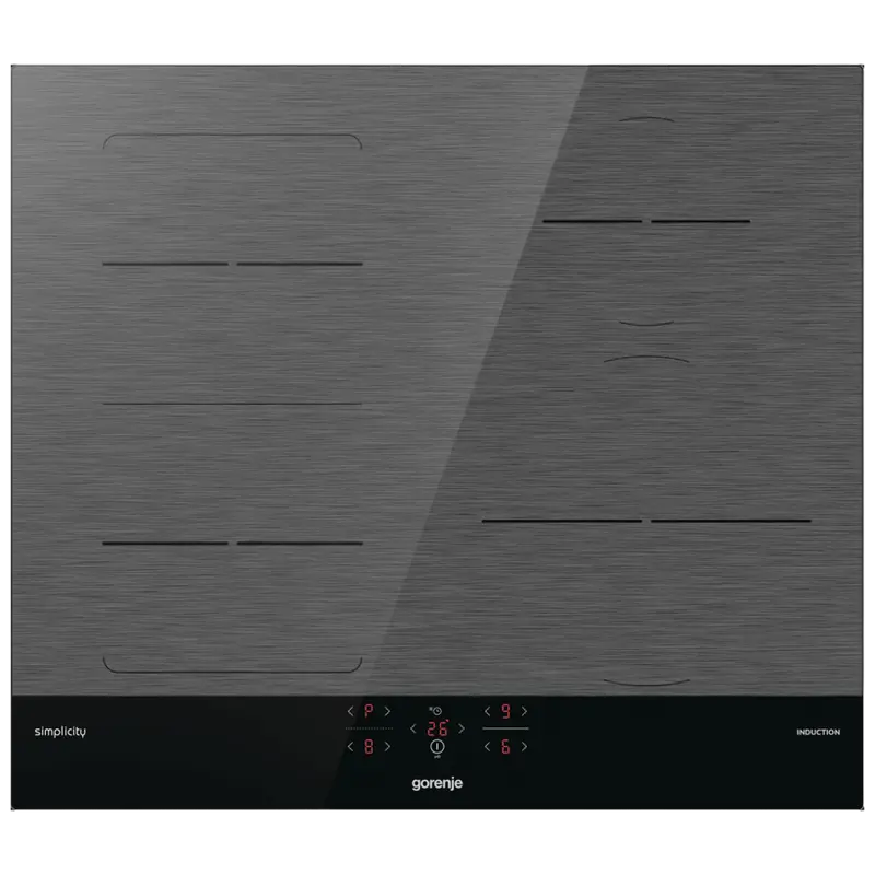 Electrocasnice - Plită cu Inducție Gorenje GI6421SYB, Vitroceramică Gri/Neagră cu Funcțiile Bridge și PowerBoost
