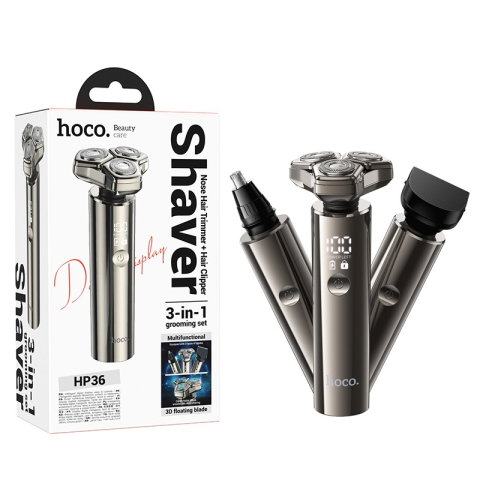 HP36 3-in-1 Set multifuncțional pentru tuns și bărbierit – Metal Gray [6]