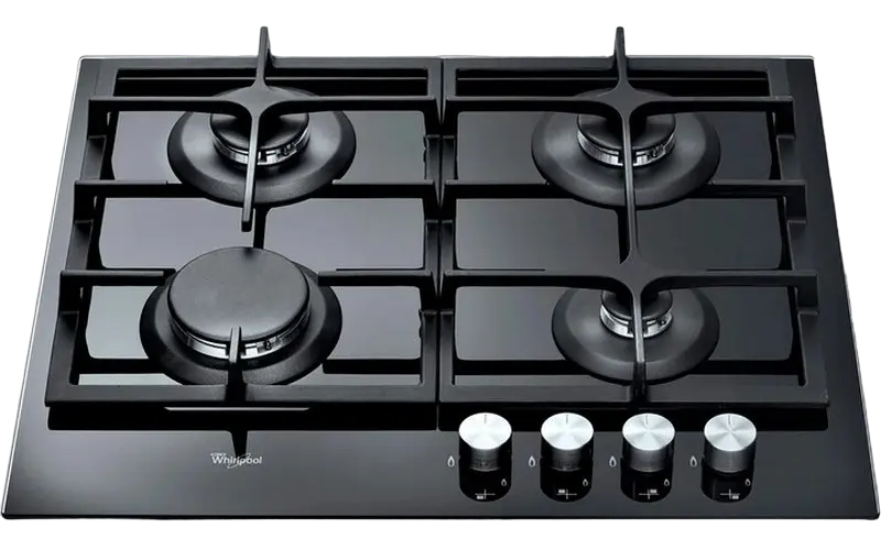 Встраиваемая Газовая Варочная Панель Whirlpool GOS 6415/NB, Черное Стекло с Расширенными Функциями Безопасности [1]
