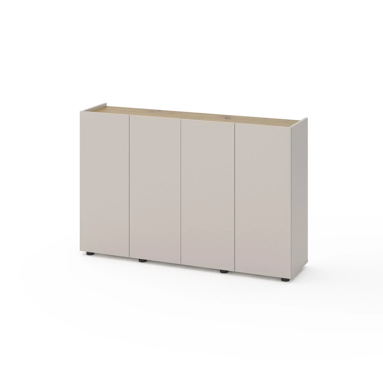 Мебель - Комод с ящиками Nex Home B020, 1400x350x920 мм, ЛДСП, Кашемир/Oak Artisan – стиль, тепло и практичность