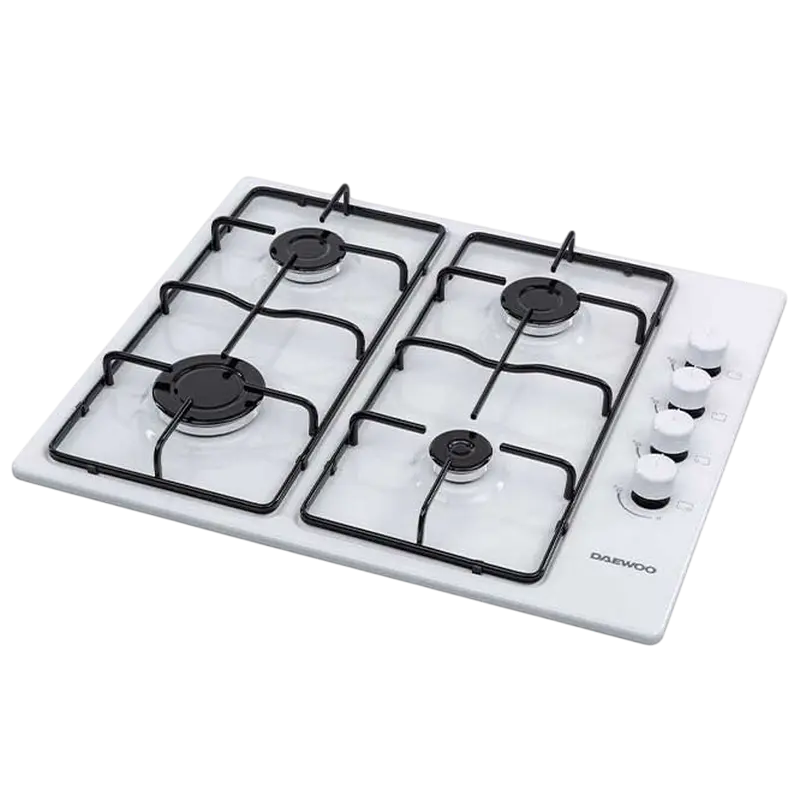 Встраиваемая Газовая Варочная Панель Daewoo BH6GKR40WNL, Белое Стекло [1]