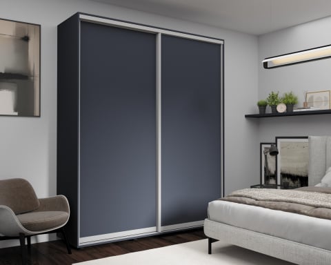 Mobilier - Dulap cu uși glisante Nex Home Antracit 200×60×220 cm – Design modern și spațiu generos la preț imbatibil