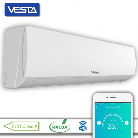 Aparate de aer condiționat - Aer condiționat VESTA AC-9/ECO/WiFi – 9000 BTU, Inverter, Wi-Fi, moduri ECO/SLEEP/SUPER