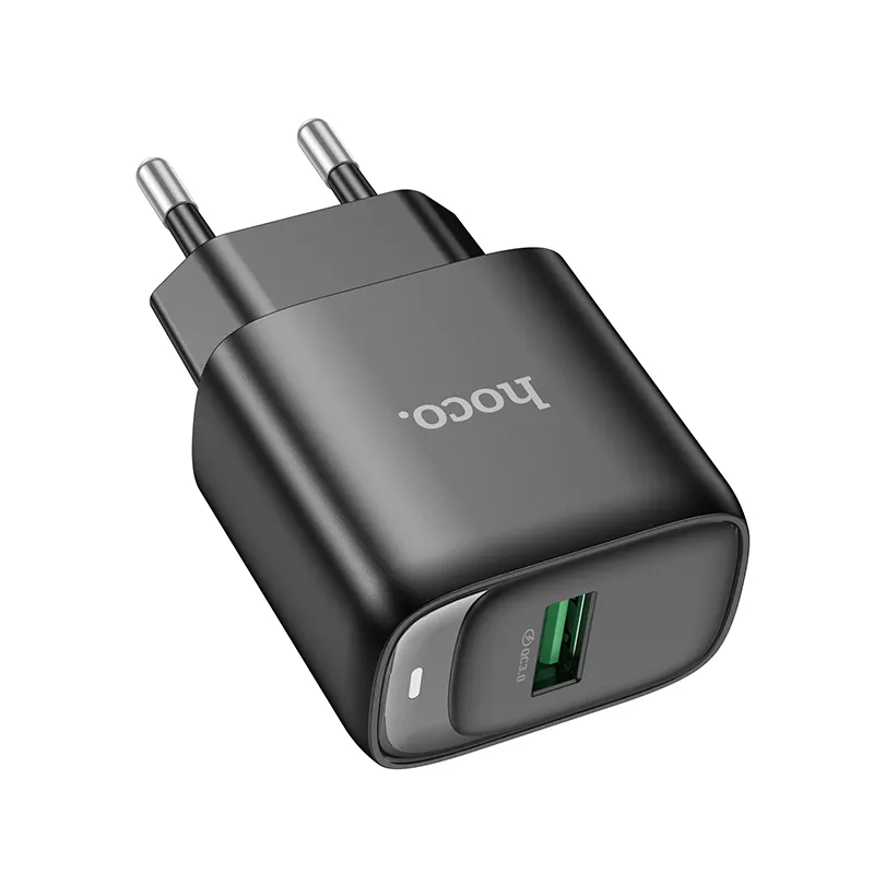 Быстрая зарядка C140A QC3.0, 18W, USB-A, с кабелем MicroUSB, черный [1]