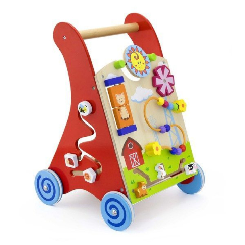 Produse pentru bebelusi - Antemergător din lemn cu bizibord Viga Toys – 1-3 ani