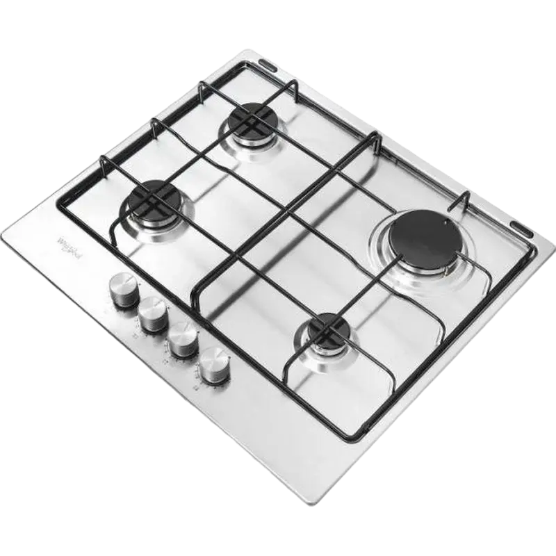 Plită pe Gaz Incorporabilă Whirlpool TKRL 650 IX, Inox cu Grătare din Fontă [3]